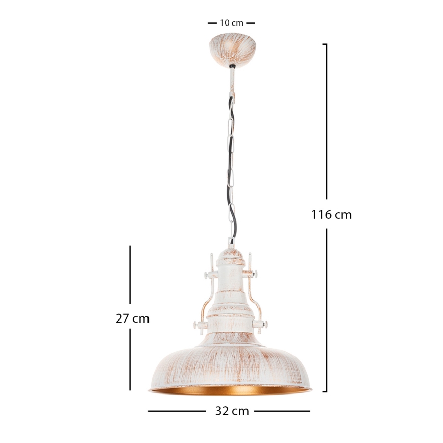 Brilagi - Люстра на цепи PYRONIC 1xE27/40W/230V, диаметр 32 см, кремовый/патина