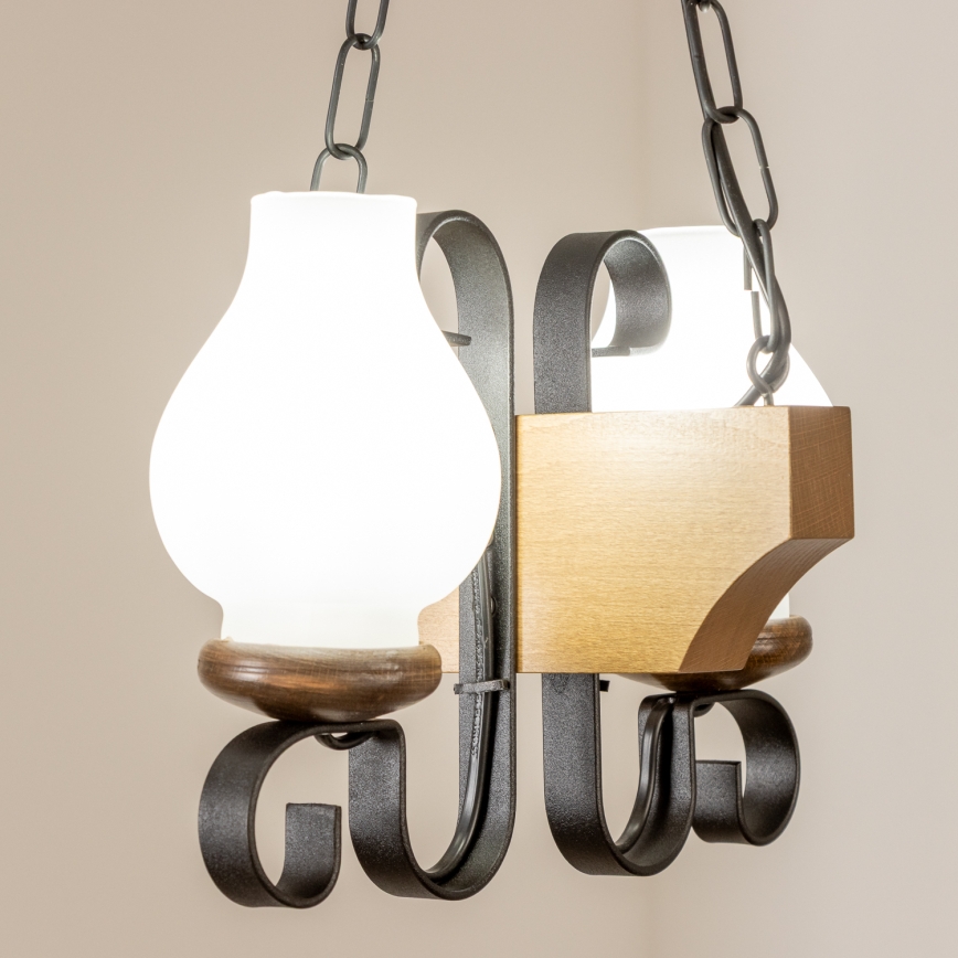 Brilagi - Люстра на цепи QUEEN 2xE14/40W/230V бук/орех