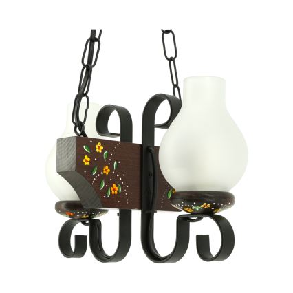 Brilagi - Люстра на цепи QUEEN 2xE14/40W/230V бук/венге