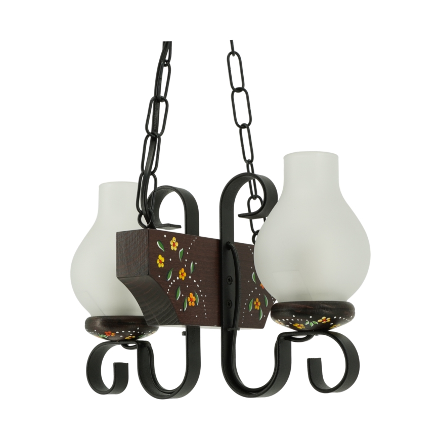 Brilagi - Люстра на цепи QUEEN 2xE14/40W/230V бук/венге