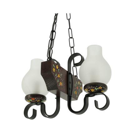 Brilagi - Люстра на цепи QUEEN 2xE14/40W/230V бук/венге