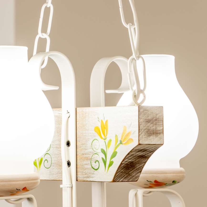 Brilagi - Люстра на цепи QUEEN 2xE14/40W/230V бук/кремовый