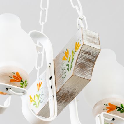 Brilagi - Люстра на цепи QUEEN 2xE14/40W/230V бук/кремовый