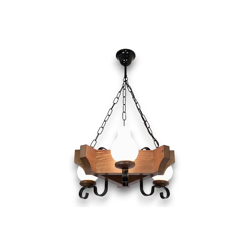 Brilagi - Люстра на цепи QUEEN 3xE14/40W/230V бук/орех