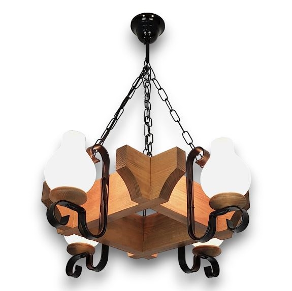 Brilagi - Люстра на цепи QUEEN 4xE14/40W/230V бук