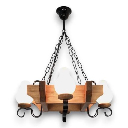 Brilagi - Люстра на цепи QUEEN 4xE14/40W/230V бук