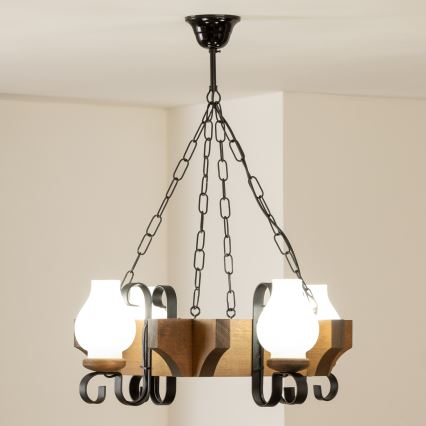 Brilagi - Люстра на цепи QUEEN 4xE14/40W/230V бук