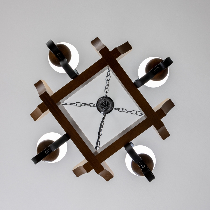 Brilagi - Люстра на цепи QUEEN 4xE14/40W/230V бук/орех