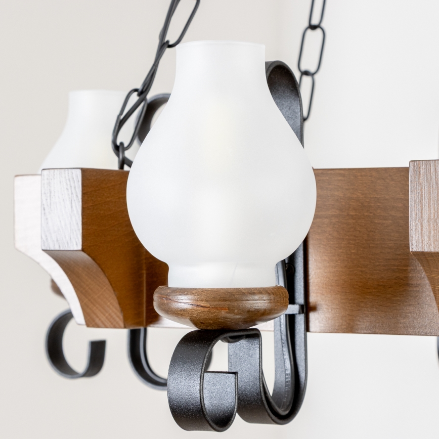 Brilagi - Люстра на цепи QUEEN 4xE14/40W/230V бук/орех