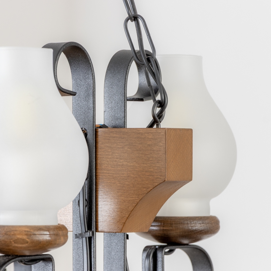 Brilagi - Люстра на цепи QUEEN 4xE14/40W/230V бук/орех