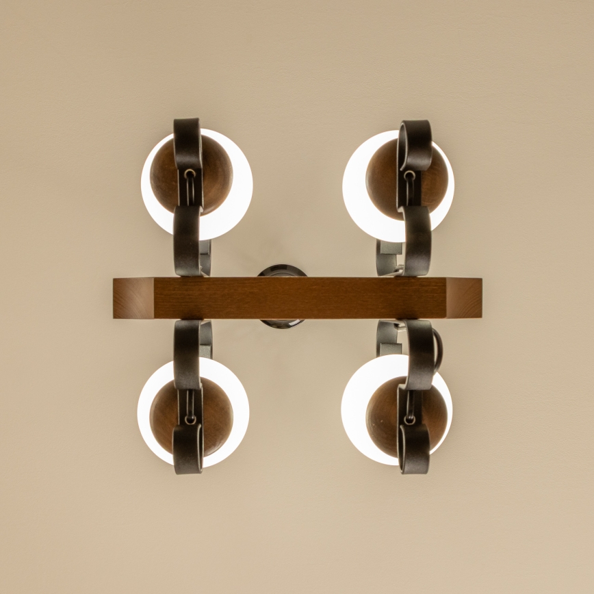 Brilagi - Люстра на цепи QUEEN 4xE14/40W/230V бук/орех