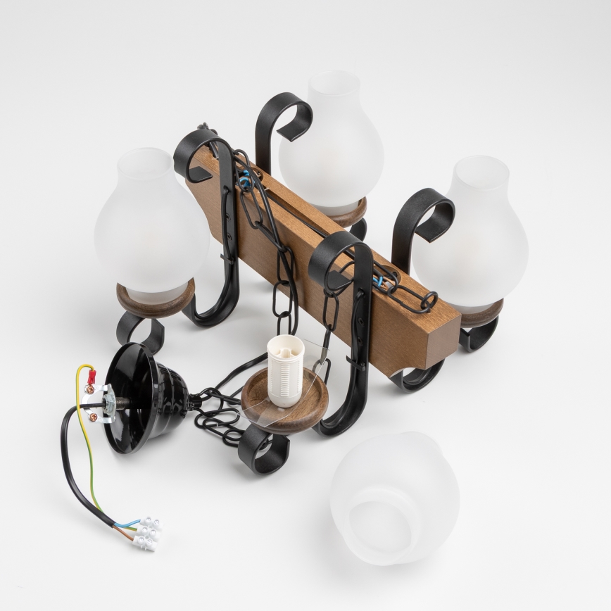 Brilagi - Люстра на цепи QUEEN 4xE14/40W/230V бук/орех