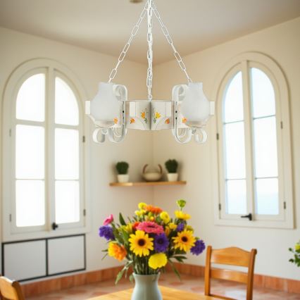 Brilagi - Люстра на цепи QUEEN 4xE14/40W/230V бук/кремовый