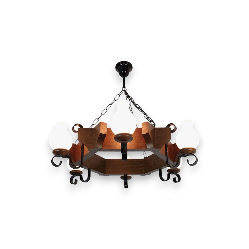 Brilagi - Люстра на цепи QUEEN 6xE14/40W/230V бук/орех