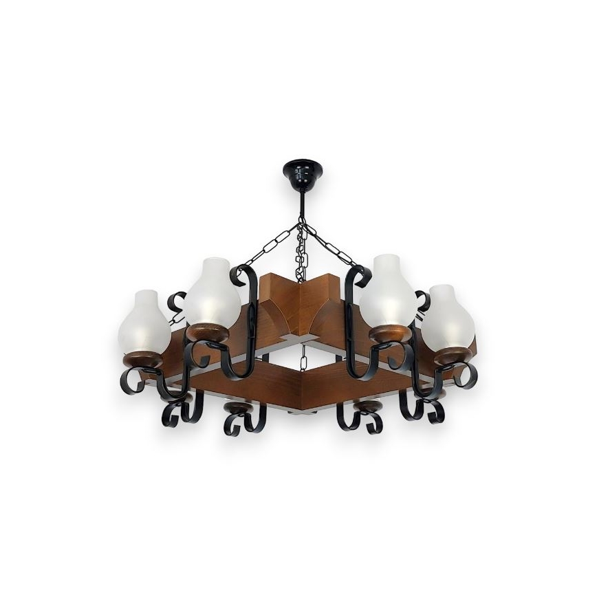 Brilagi - Люстра на цепи QUEEN 8xE14/40W/230V бук/орех