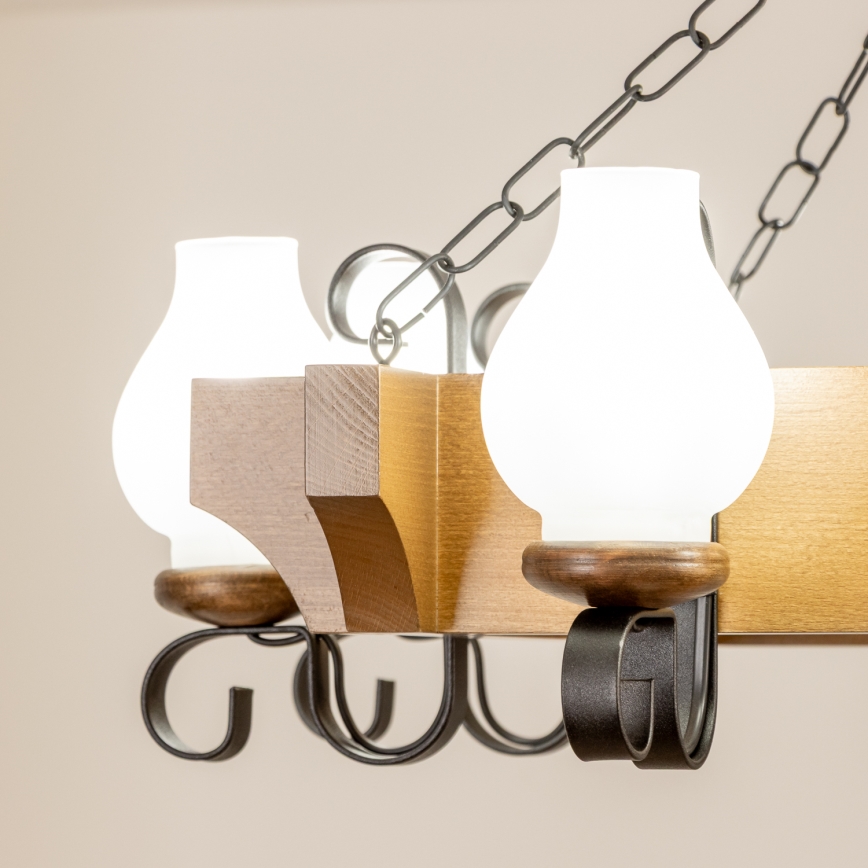 Brilagi - Люстра на цепи QUEEN 8xE14/40W/230V бук/орех