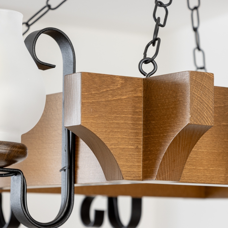 Brilagi - Люстра на цепи QUEEN 8xE14/40W/230V бук/орех