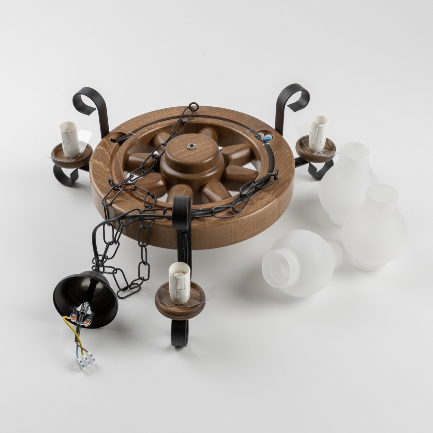 Brilagi - Люстра на цепи ROATA 3xE14/40W/230V бук/орех