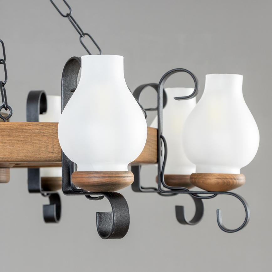 Brilagi - Люстра на цепи ROATA 8xE14/40W/230V диаметр 70 см бук