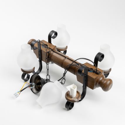 Brilagi - Люстра на цепи RUSTIC 4xE14/40W/230V бук/орех