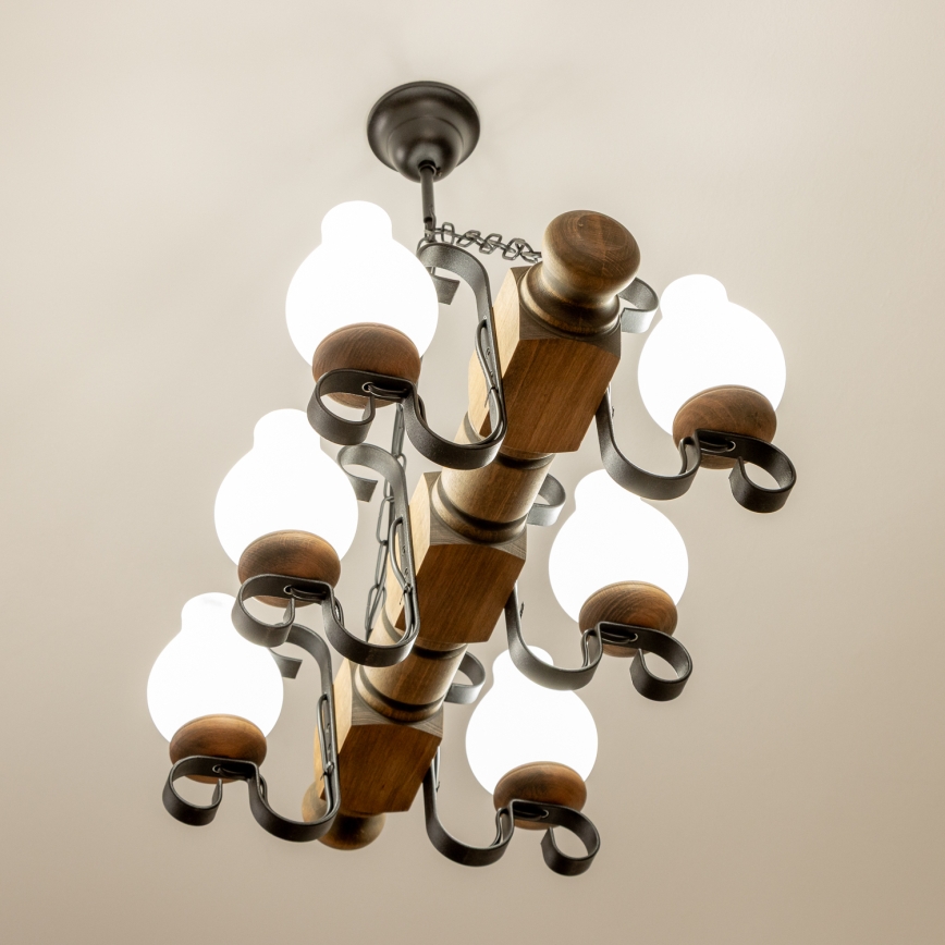 Brilagi - Люстра на цепи RUSTIC 6xE14/40W/230V бук