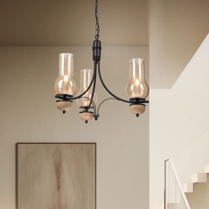 Brilagi - Люстра на ланцюгу COTTAGE 3xE14/40W/230V бук/коричневий