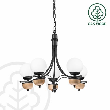 Brilagi - Люстра на ланцюгу COTTAGE 5xG9/40W/230V бук/білий