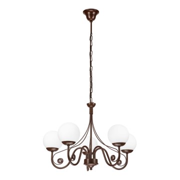 Brilagi - Люстра на ланцюгу COTTAGE 5xG9/40W/230V коричневий/білий