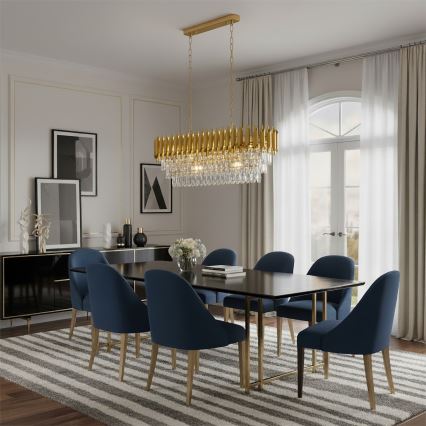 Brilagi - Люстра на ланцюгу ECLIPSE 10xE14/10W/230V 78x28 cm золота