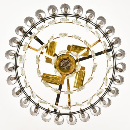 Brilagi - Люстра на ланцюгу ECLIPSE 5xE14/10 Вт/230 В, діаметр 38 см, чорна/золота