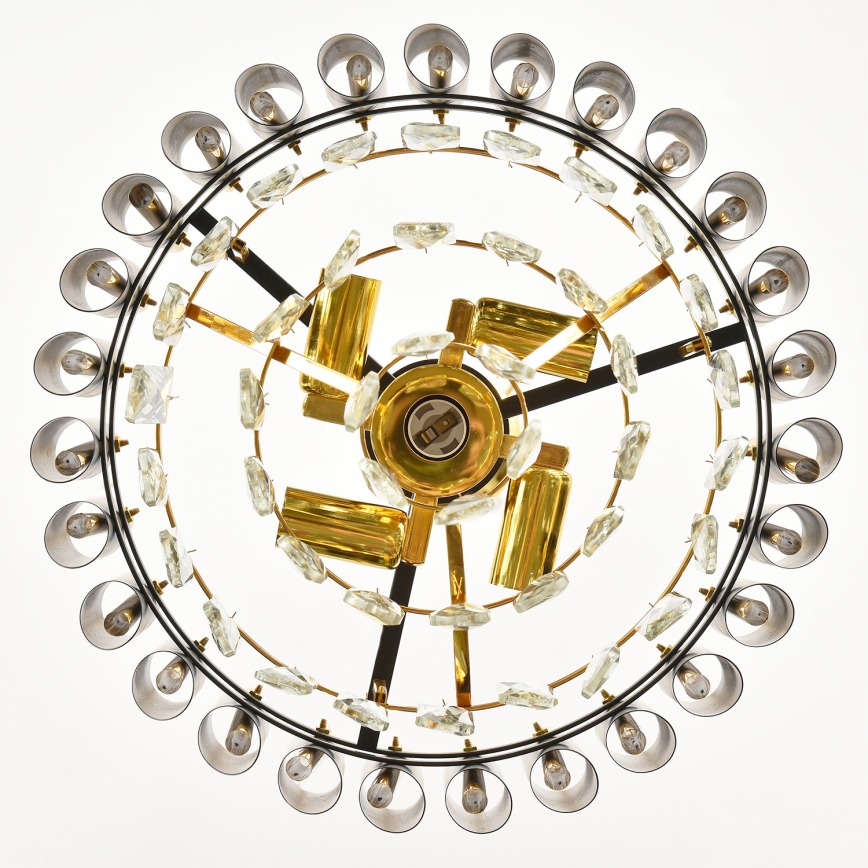 Brilagi - Люстра на ланцюгу ECLIPSE 5xE14/10 Вт/230 В, діаметр 38 см, чорна/золота