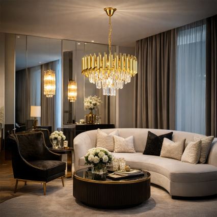 Brilagi - Люстра на ланцюгу ECLIPSE 5xE14/10W/230V діам. 38 см золота