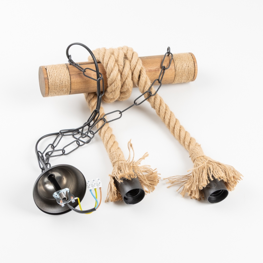 Brilagi - Люстра на ланцюгу KOS 2xE27/60W/230V бук