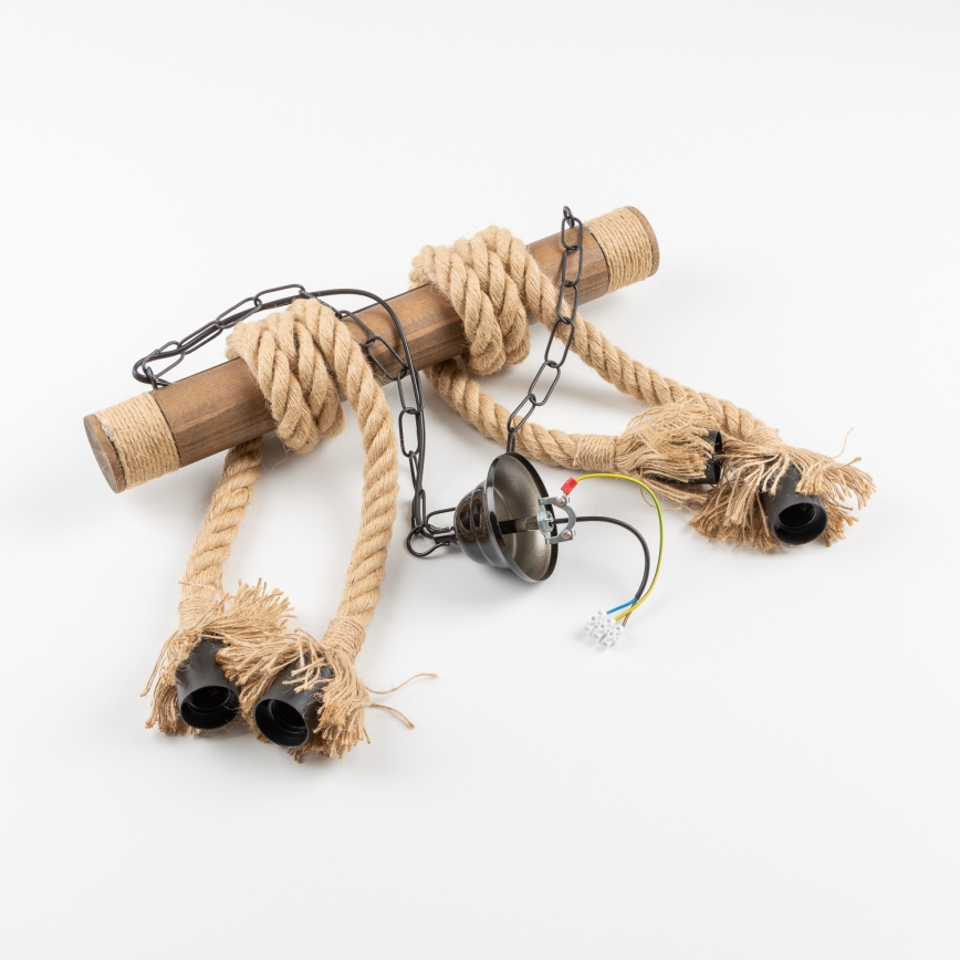 Brilagi - Люстра на ланцюгу KOS 4xE27/60W/230V бук