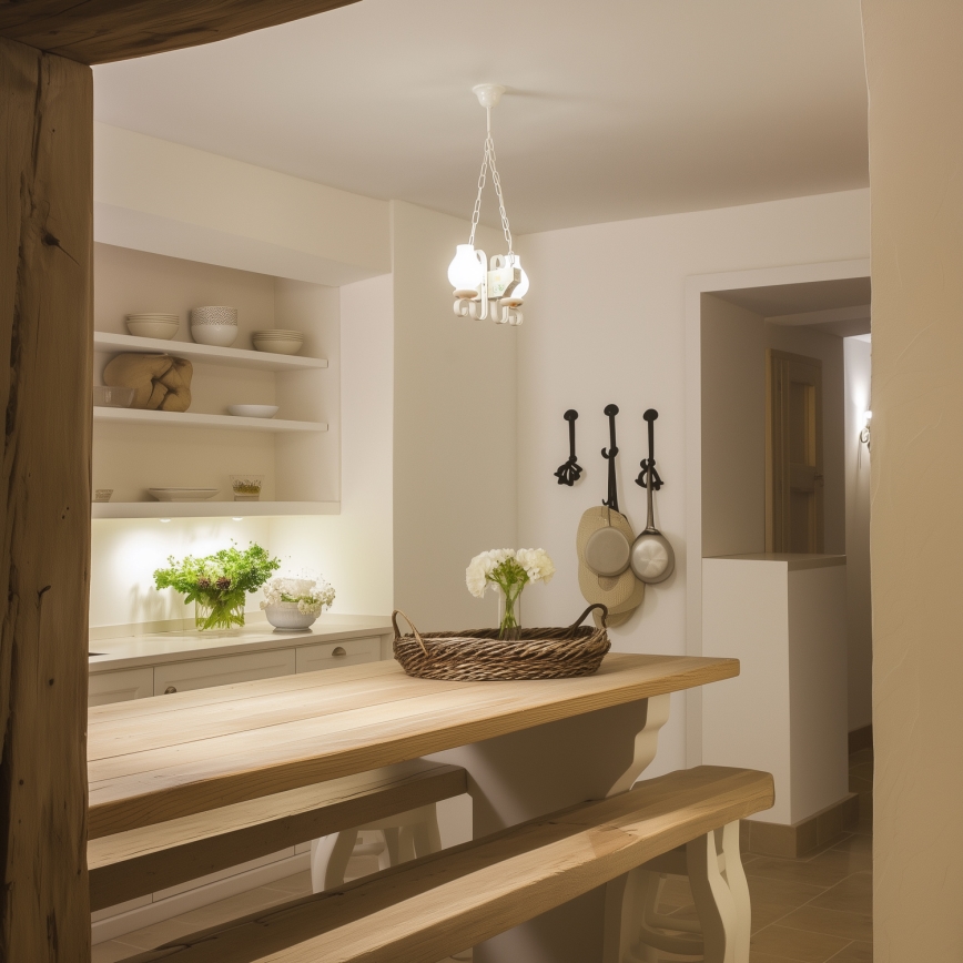 Brilagi - Люстра на ланцюгу QUEEN 2xE14/40W/230V бук/кремовий