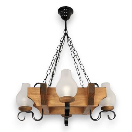 Brilagi - Люстра на ланцюгу QUEEN 4xE14/40W/230V бук