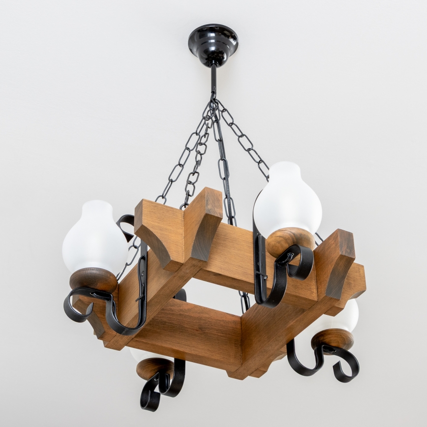 Brilagi - Люстра на ланцюгу QUEEN 4xE14/40W/230V бук