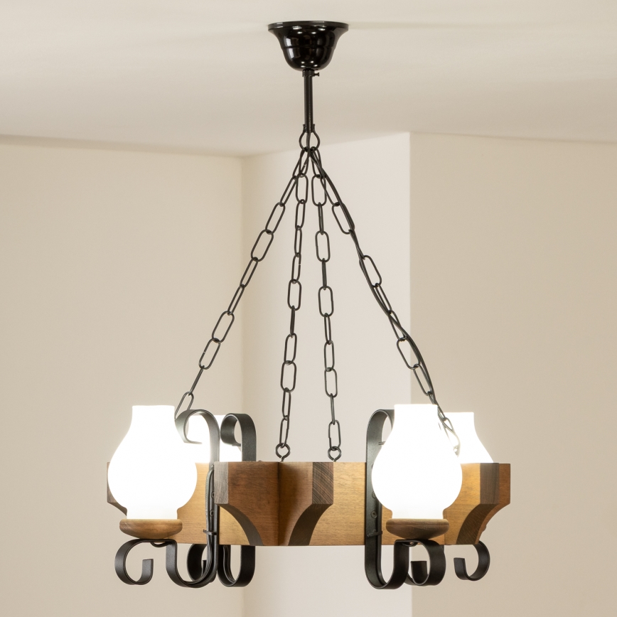 Brilagi - Люстра на ланцюгу QUEEN 4xE14/40W/230V бук