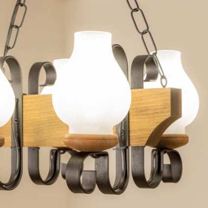 Brilagi - Люстра на ланцюгу QUEEN 4xE14/40W/230V бук