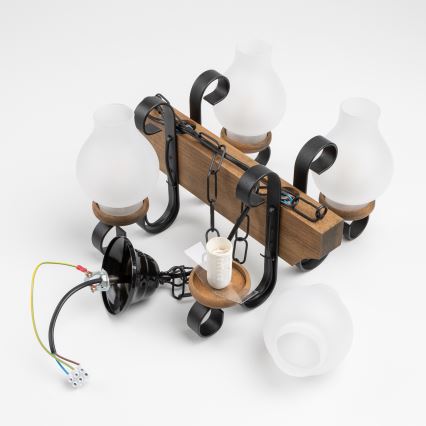 Brilagi - Люстра на ланцюгу QUEEN 4xE14/40W/230V бук