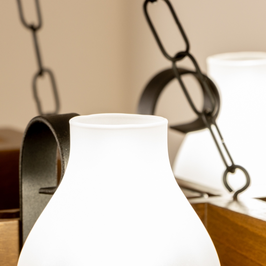 Brilagi - Люстра на ланцюгу QUEEN 4xE14/40W/230V бук/волоський горіх