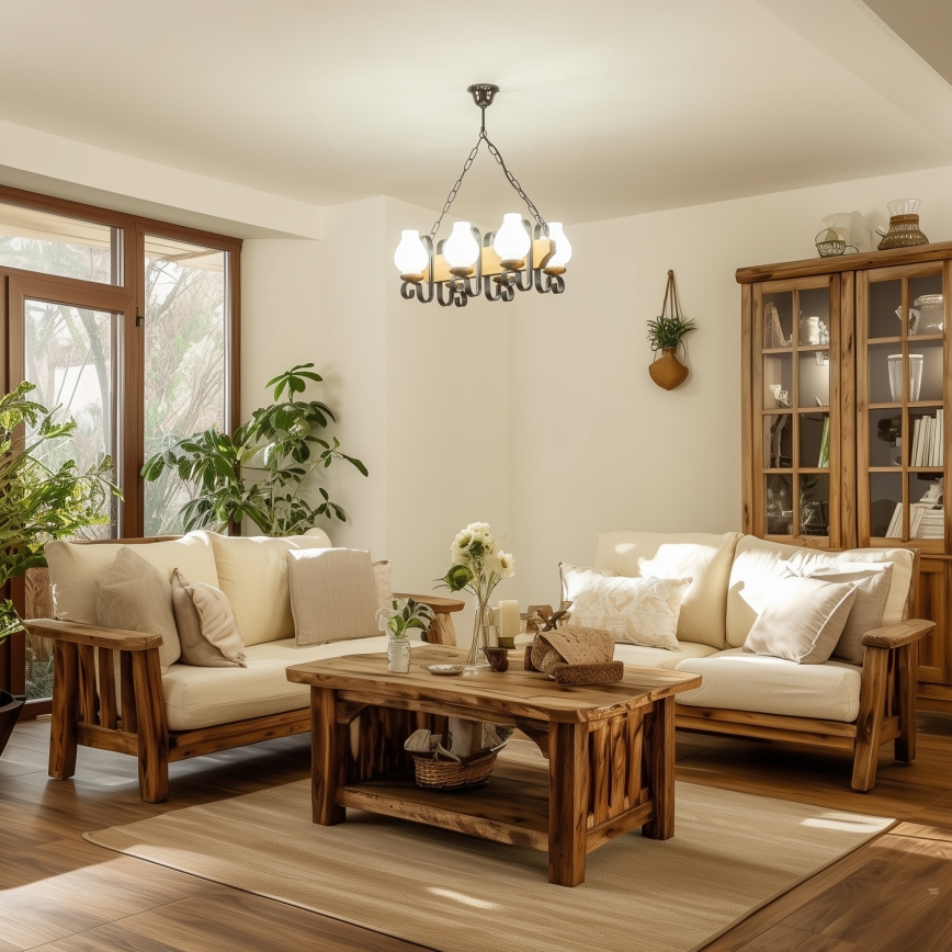 Brilagi - Люстра на ланцюгу QUEEN 6xE14/40W/230V бук