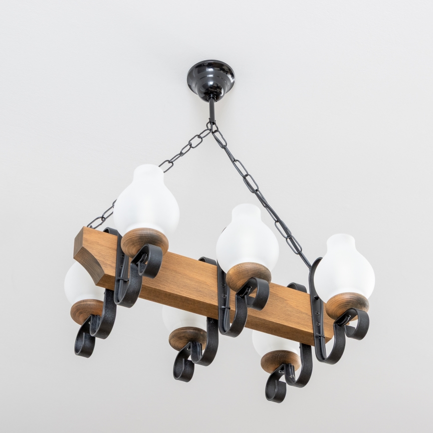 Brilagi - Люстра на ланцюгу QUEEN 6xE14/40W/230V бук