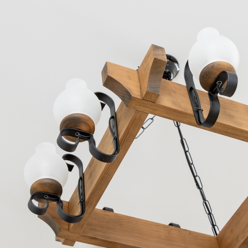 Brilagi - Люстра на ланцюгу QUEEN 8xE14/40W/230V бук