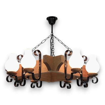 Brilagi - Люстра на ланцюгу QUEEN 8xE14/40W/230V бук