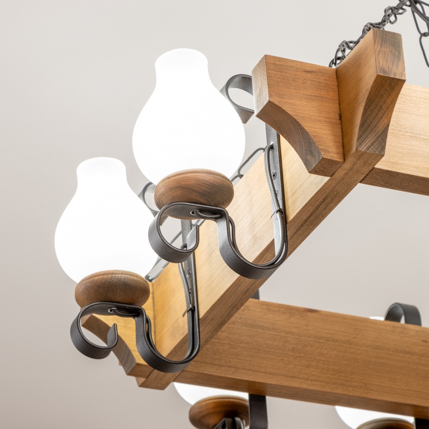 Brilagi - Люстра на ланцюгу QUEEN 8xE14/40W/230V бук