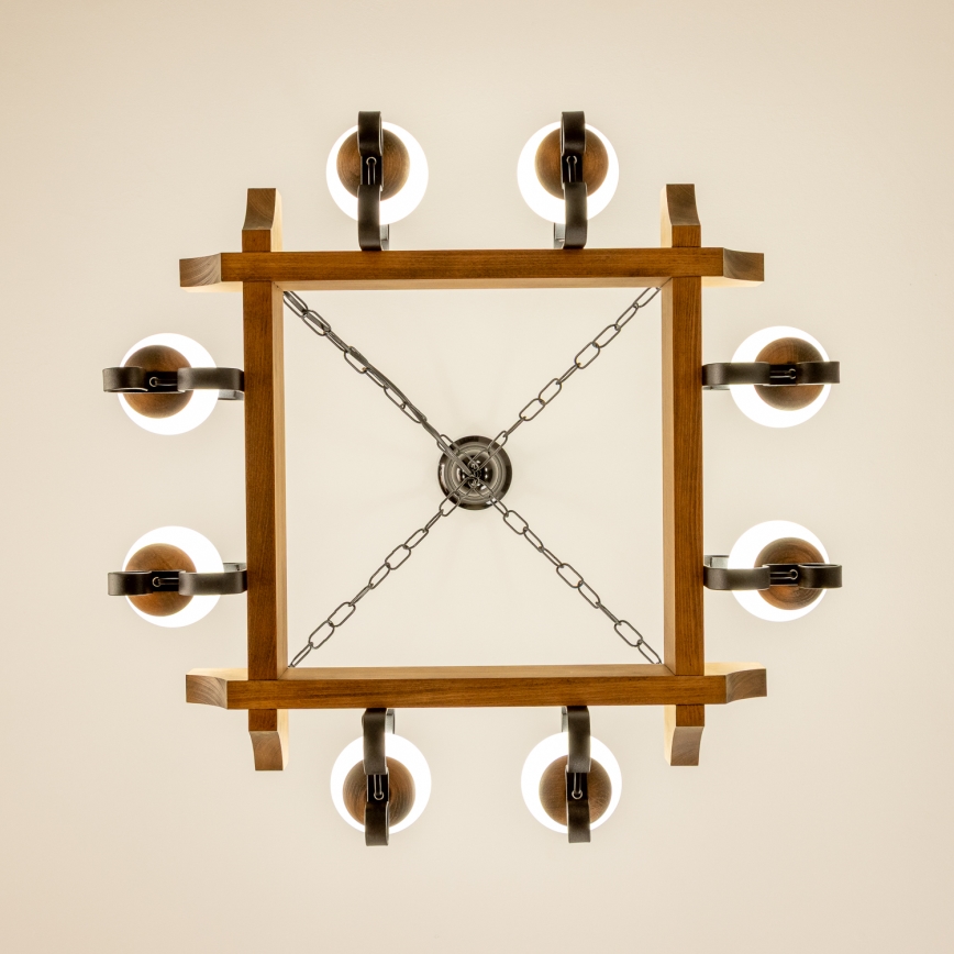 Brilagi - Люстра на ланцюгу QUEEN 8xE14/40W/230V бук