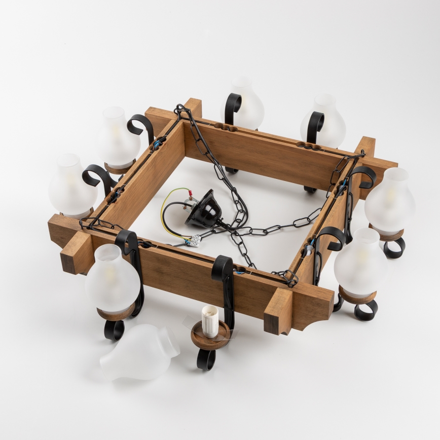 Brilagi - Люстра на ланцюгу QUEEN 8xE14/40W/230V бук