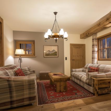 Brilagi - люстра на ланцюгу ROATA 5xE14/40W/230V, діаметр 50 см, з бука