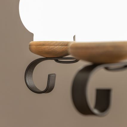 Brilagi - люстра на ланцюгу ROATA 5xE14/40W/230V, діаметр 50 см, з бука